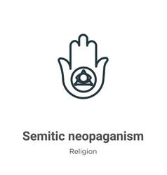 Semitic Neopaganism Outline Icon Thin Line Black