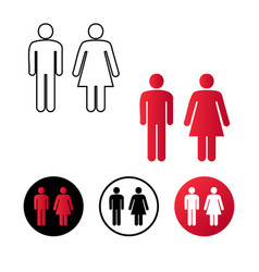 Abstract Male And Female Toilet Icon