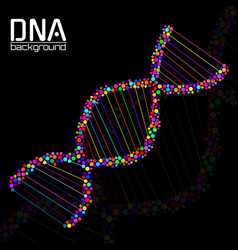 Abstract Spiral Of Dna Colorful Molecule