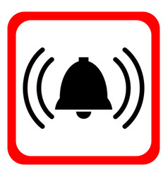 Alarm red circle web glossy icon Royalty Free Vector Image