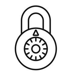 Cipher Padlock Icon Outline Security Code