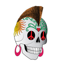 Fancy Punk Rock Skull