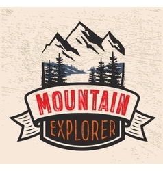 Mountain badge Royalty Free Vector Image - VectorStock