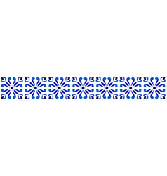 Blue and white seamless borders Royalty Free Vector Image