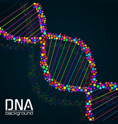 Abstract Spiral Of Dna Colorful Molecule