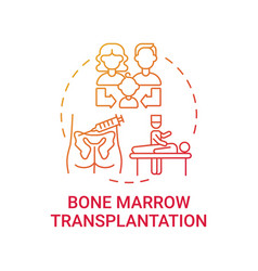 Bone Marrow Transplantation Red Gradient Concept