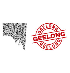 Geelong Watermark Stamp And South Australia Map