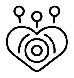 Heart Meditation Icon Outline Stress Mind