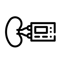 Implantable Artificial Kidney Line Icon