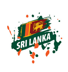 Sri Lanka Flag On A White