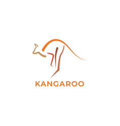 Australian Endemic Animal Kangaroo Jump Abstract