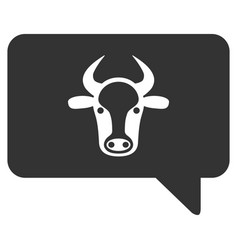 Cow Message Flat Icon