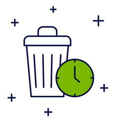 Filled Outline Waste Of Time Icon Isolated