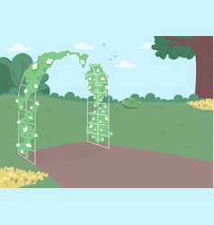 Garden Floral Arch Flat Color