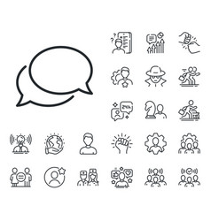 Messenger Line Icon Speech Bubble Sign Chat