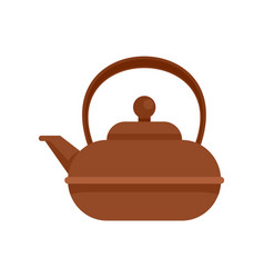 Aromatic Tea Pot Icon Flat Isolated