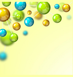 Colored Molecule 3d Background