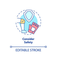 Consider Safety Concept Icon