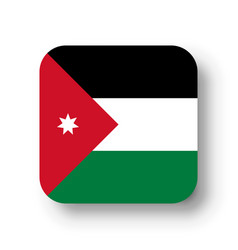 Rounded Square Flag Of Jordan