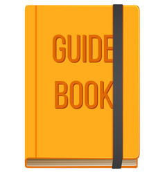 A Yellow Guide Book In Cartoon Style