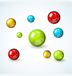 Colored Molecule Model Concept