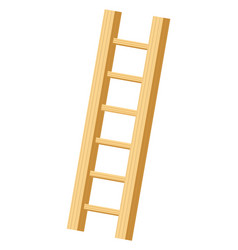 Wooden Ladder On A White Background