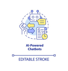 Ai Powered Chatbots Concept Icon