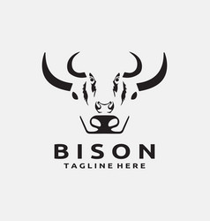 Bison Head Logo Design Template