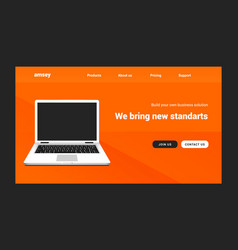 Landing Page Laptop Website Web Design