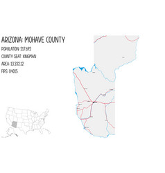 Map Of Mohave County In Arizona Usa