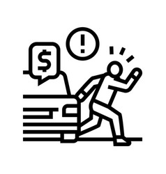 Transport Fare Evasion Line Icon