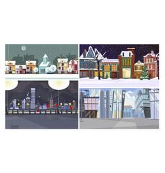 City Building Flat Set