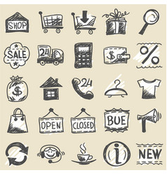 Hand Drawn Shopping Icons