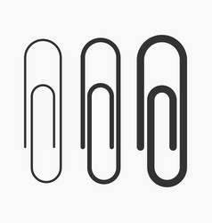 Paper Clip Thin And Thick Icon Flat