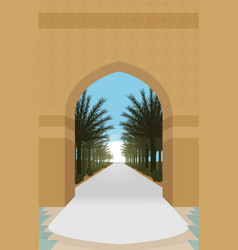 Beautiful Date Garden Landscape Gate Islamic