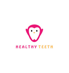 Penguin Bird Logo Color Design Teeth