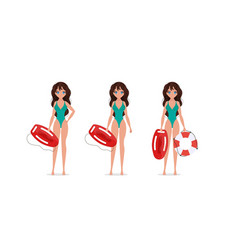 Set Women Lifeguard Beach Lifeguard Girl