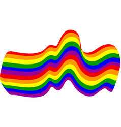 Rainbow Liquefy Wave Pride Flag Symbol