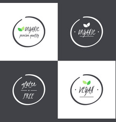 Set Of Icons Organic Vegan Gluten Free