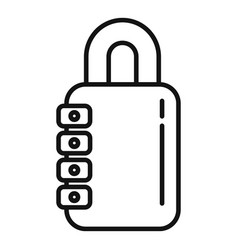 Cipher Padlock Icon Outline Data