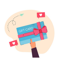 Hand Holding Gift Card Flat