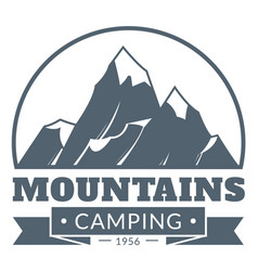 Mountain Emblem Adventure Label Camping