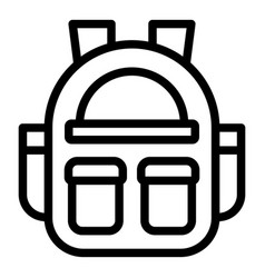 School Backpack Icon Outline Learn Online