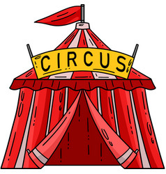 Circus Tent Cartoon Colored Clipart