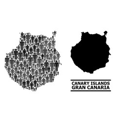 Humans Collage Map Gran Canaria