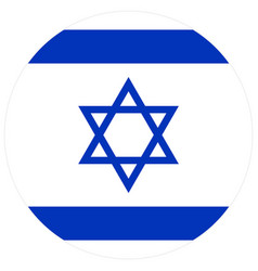 Israel Flag Icon Banner In Cartoon Style