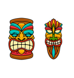 Set Of Of Tiki Idol Design Element For Poster