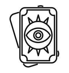 Taro Cards Icon Outline Spiritual Game