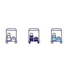 Trolley Luggage Cart Hotel Icon - Navigation Set