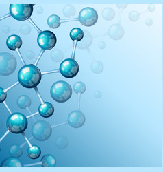 Blue Molecule 3d Background